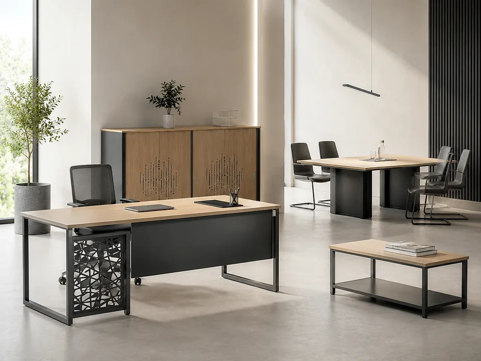 Voorbeeld van meubels en interieurmaatwerk in plaatmateriaal.