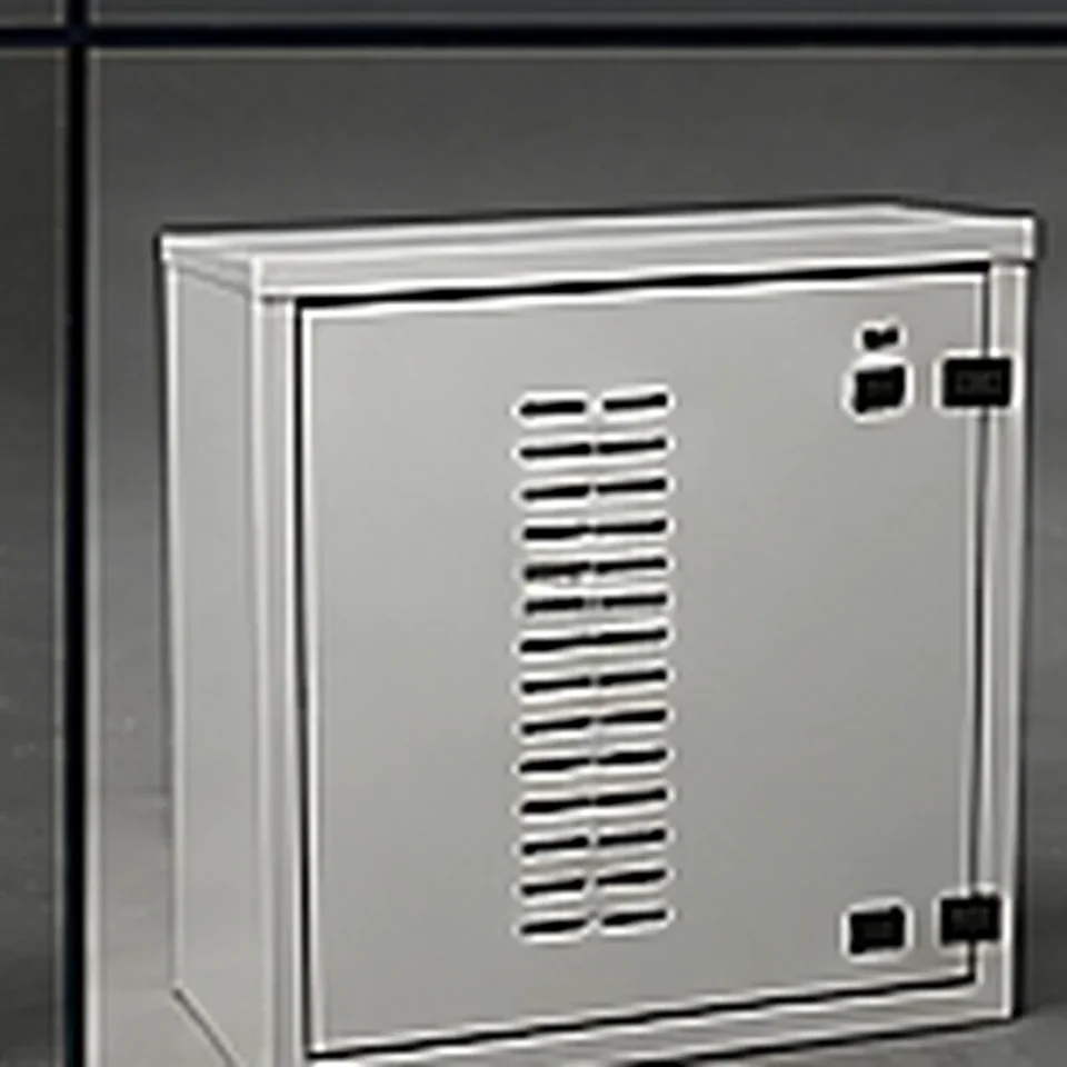 Voorbeeld van een compacte geventileerde technische kast.